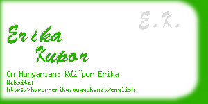 erika kupor business card